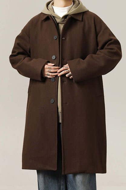 Men's Warm Large Tweed Winter Coat