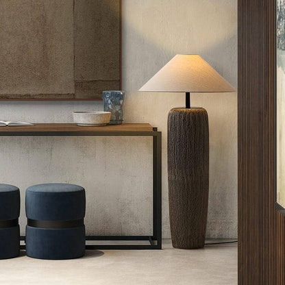 Traditional Wooden Table Lamp with Metal Details