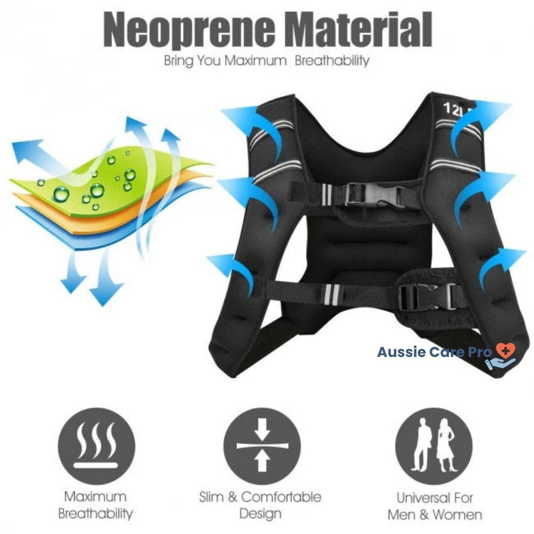 Fitness Weighted Vest - Comfortable Workout Running Gear