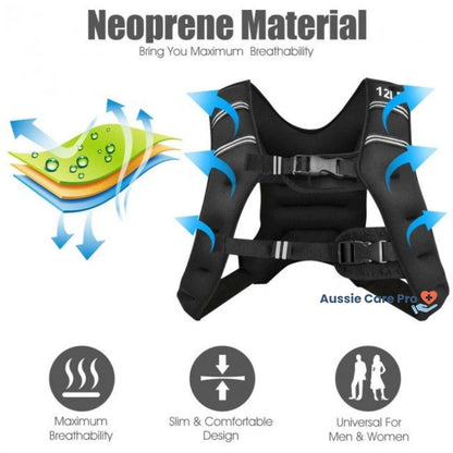 Fitness Weighted Vest - Comfortable Workout Running Gear