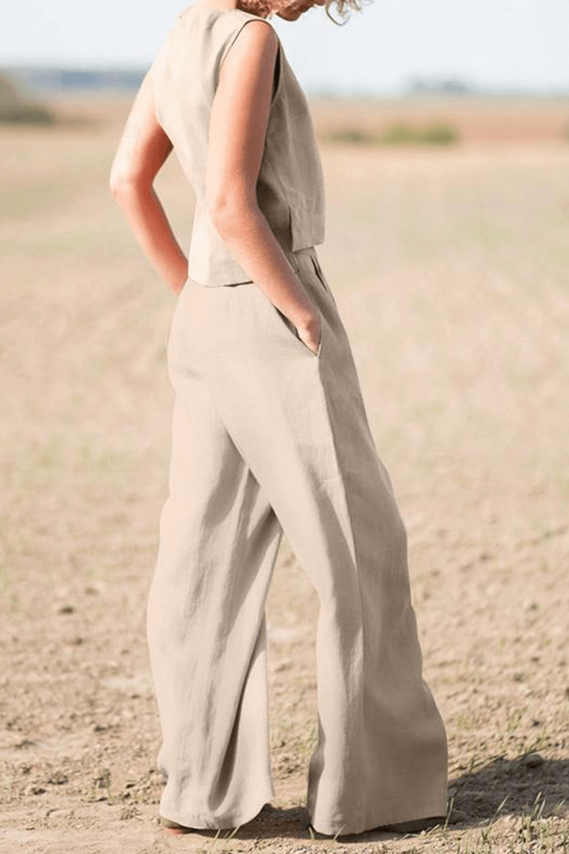 Comfortable Women's Casual Tee and Loose Fit Pant Set
