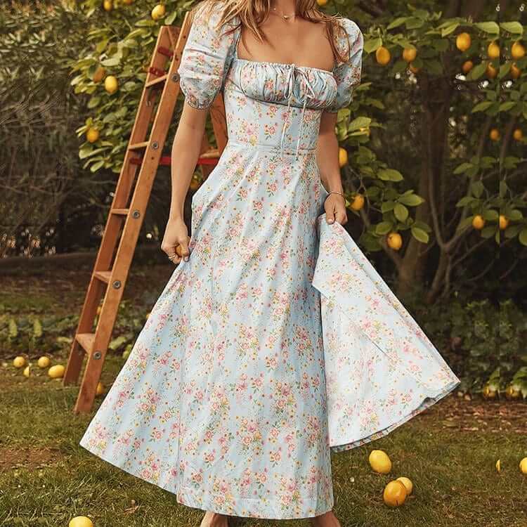 Beautiful Floral Sundress - Casual Midi Dress