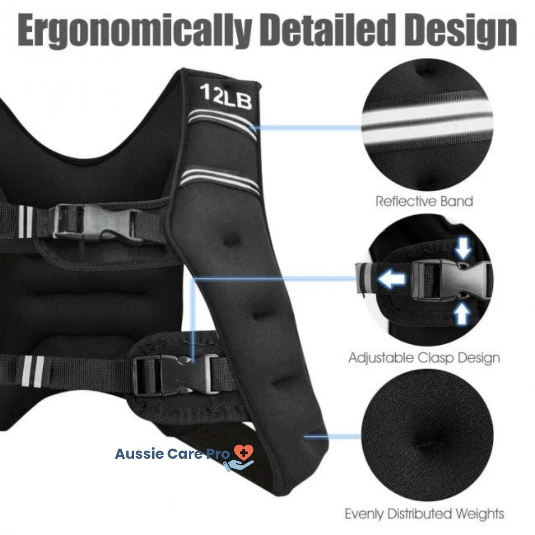 Fitness Weighted Vest - Comfortable Workout Running Gear