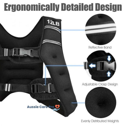Fitness Weighted Vest - Comfortable Workout Running Gear