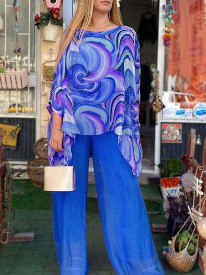 Ladies Elegant 2 Piece Chiffon Outfit
