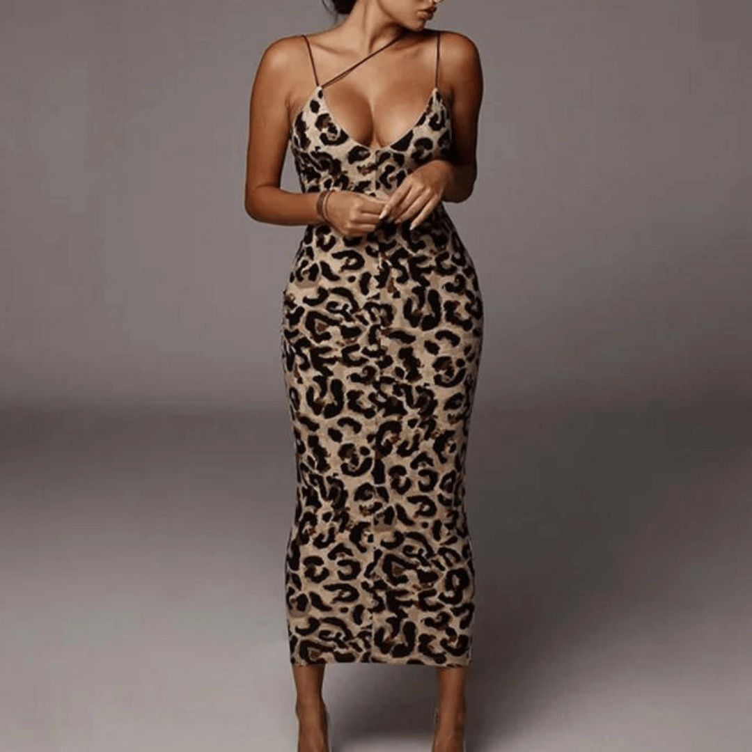 Fashionable Snake Pattern Mini Dress