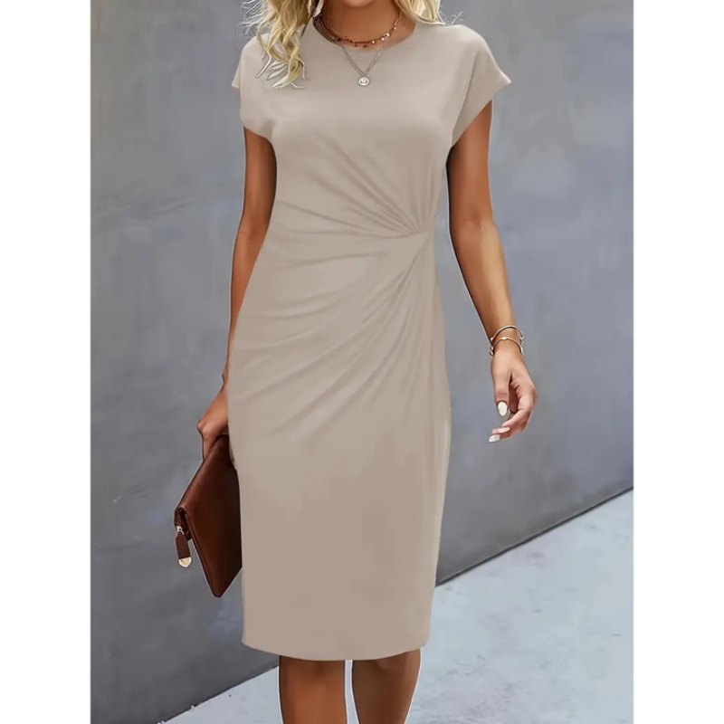 Short -sleeved formal dress for women | Midi 5