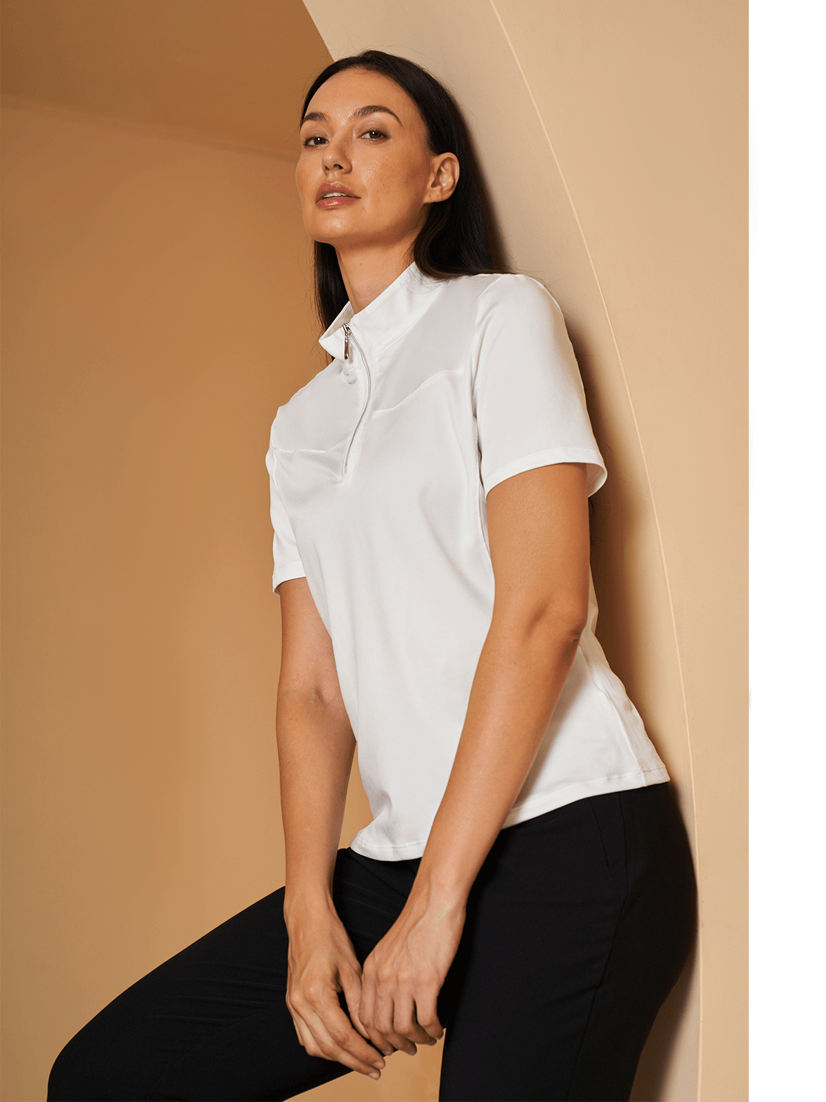 Premium Golf Quarter Zip UPF 50+ Polo Shirt