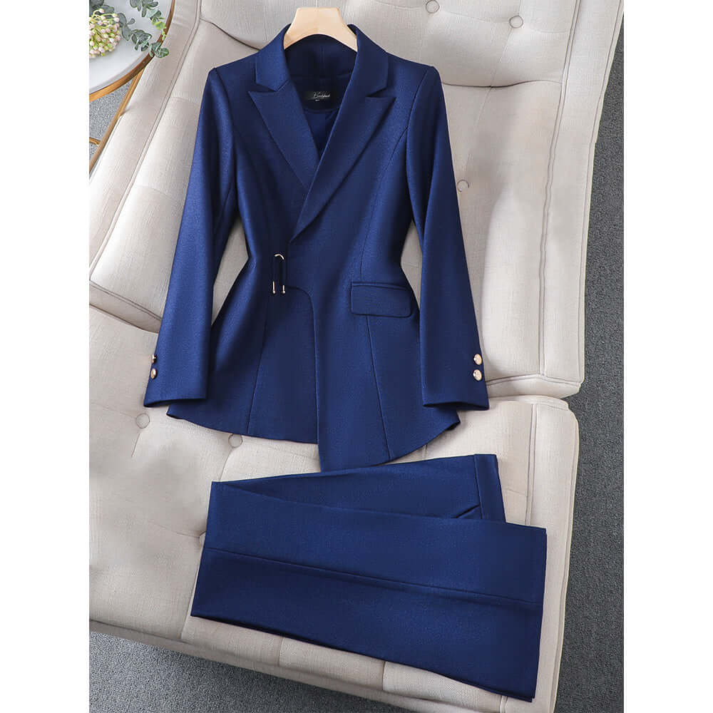 Ladies' Classic Suit Jacket and Pants Set - Luxivelle
