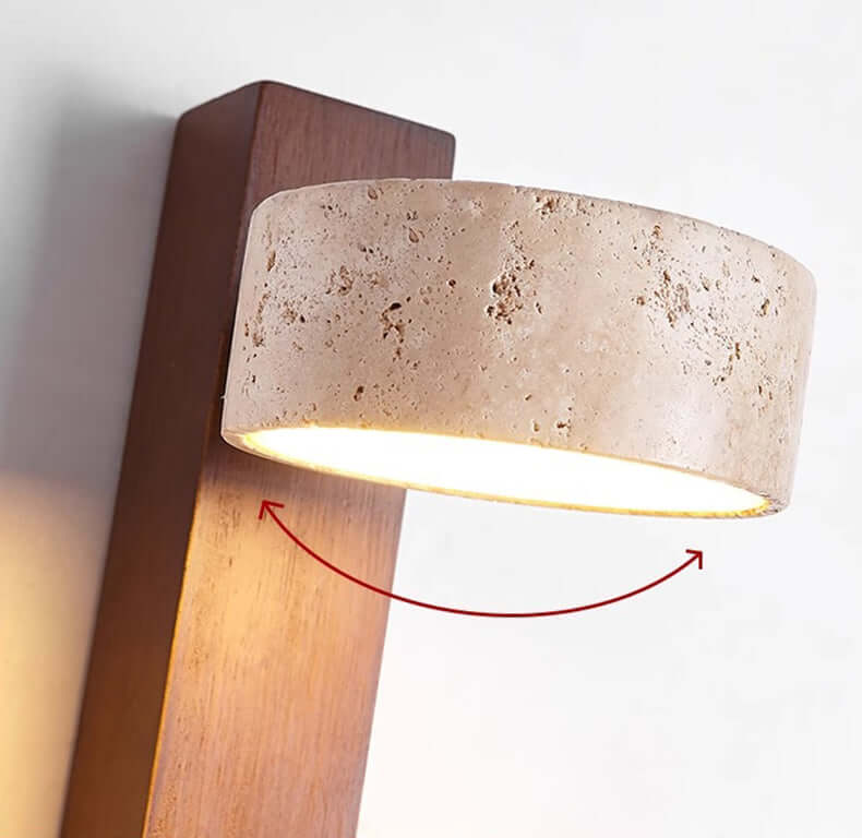 Adjustable Natural Wood LED Wall Light