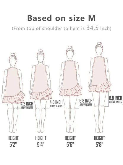 Sporty Ruffled 34.5 Inch Golf Tennis Dress