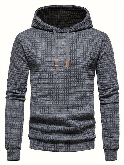 Casual Textured Hooded Sweatshirt for Men