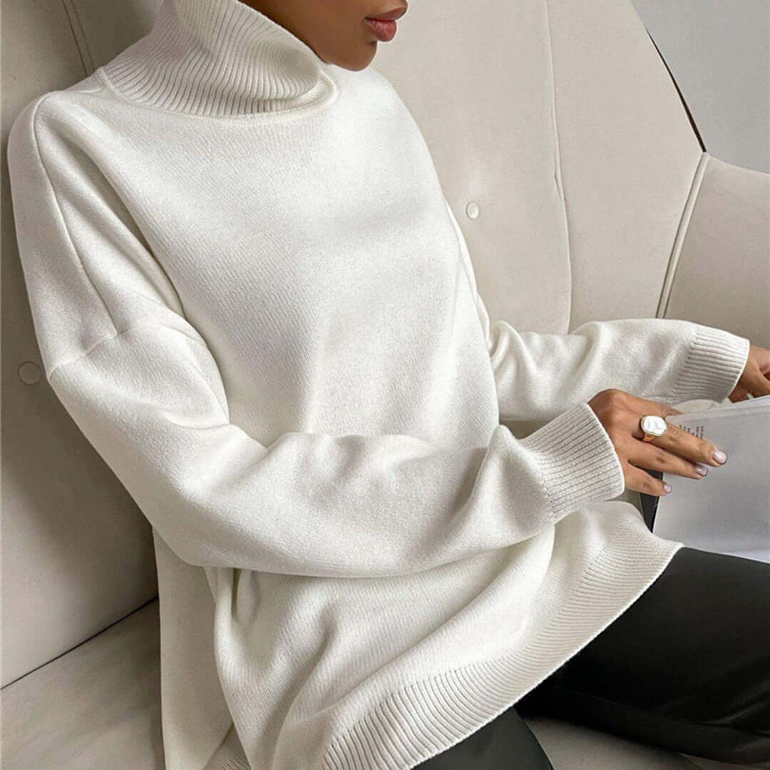 Ladies' Crew Neck Knit Sweater
