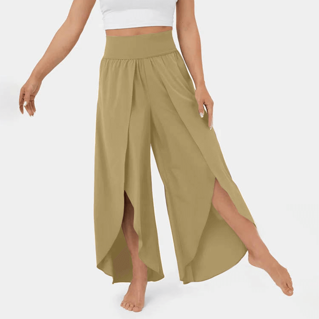Comfortable High Waist Wide Leg Trousers