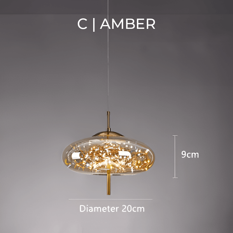 Warm Bronze Multi Light Pendant Lamp