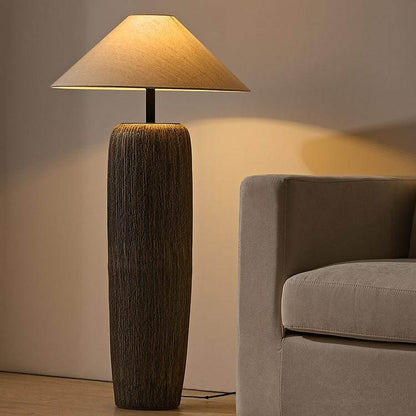 Traditional Wooden Table Lamp with Metal Details