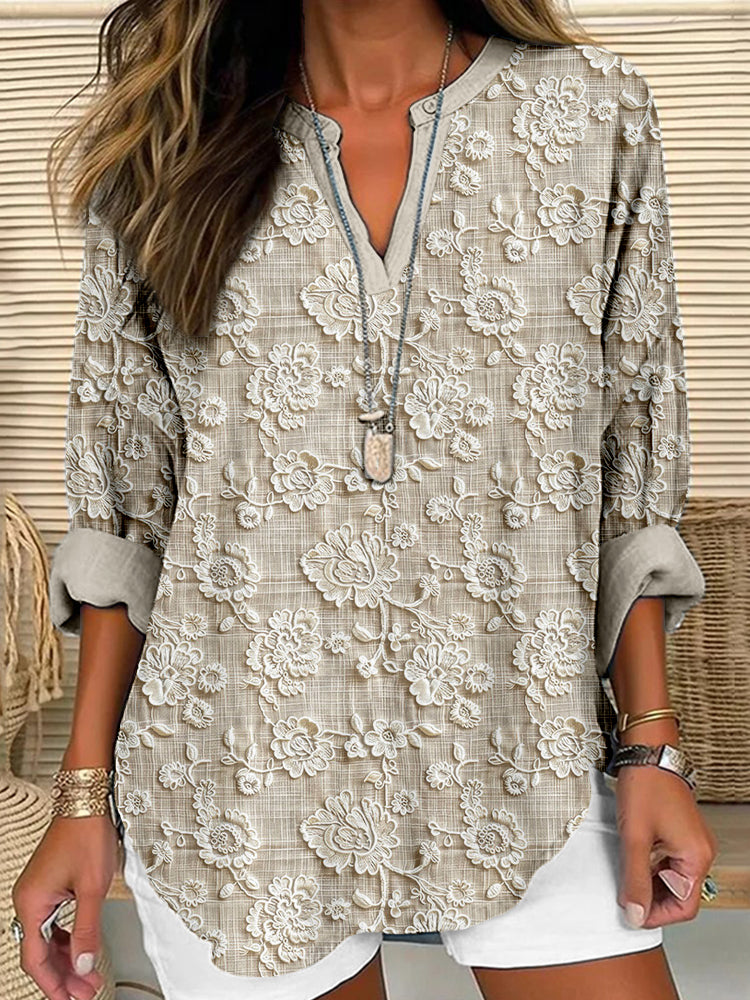 Celara | Relaxed Floral Blouse – Casual Boho Style 1