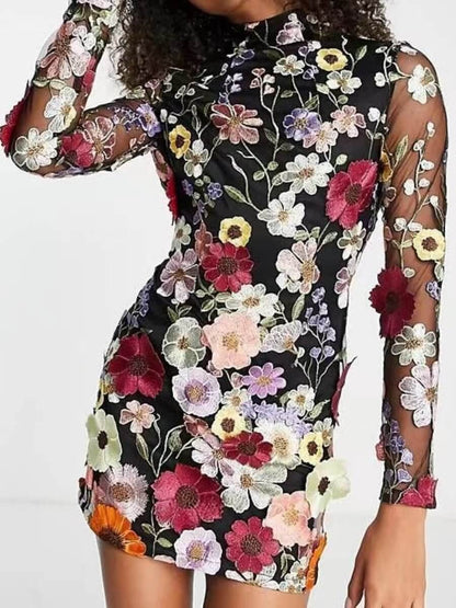 Eco Friendly Floral Embroidery Dress