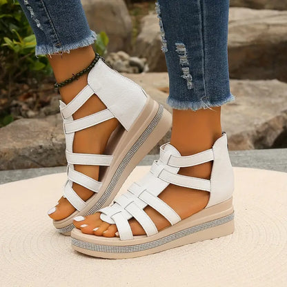 Luxurious High Heel Wedge Sandals