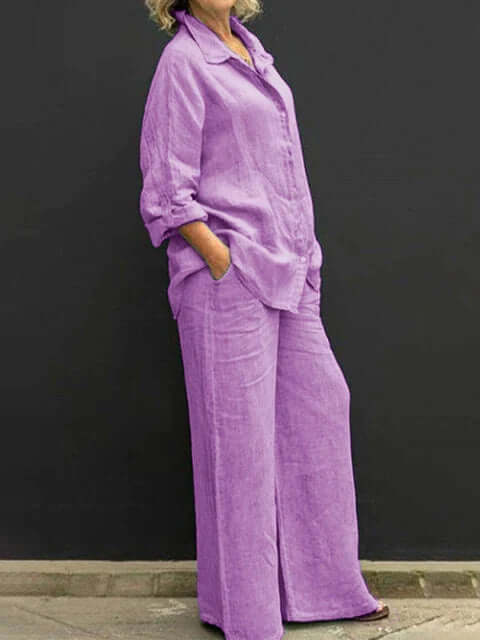 Women's Casual Blouse & Loose Fit Pants