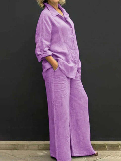Women's Casual Blouse & Loose Fit Pants