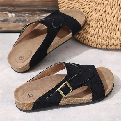 Comfortable Buckle Strap Flat Sandal