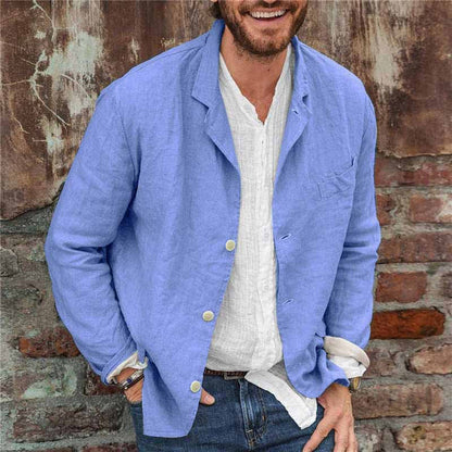 Albrecht Men’s Linen Jacket – Breathable Cotton Blend, Casual Fit-3