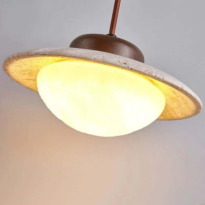 Rustic Wood and Metal LED Hanging Light