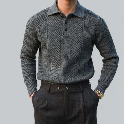 Men's Traditional Crew Neck Polo Shirt