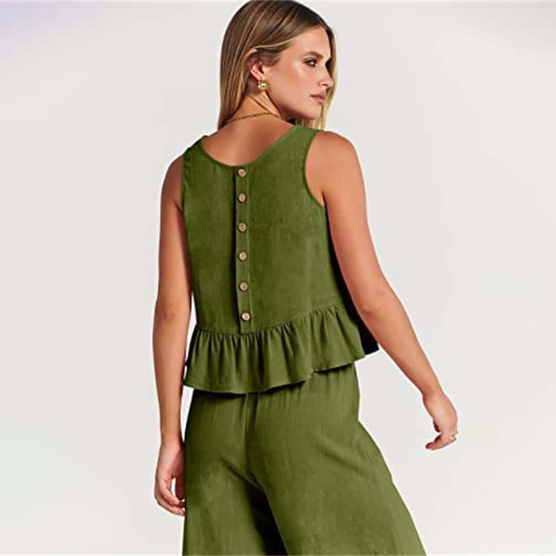Ladies' Floral Off Shoulder Jumpsuit Set