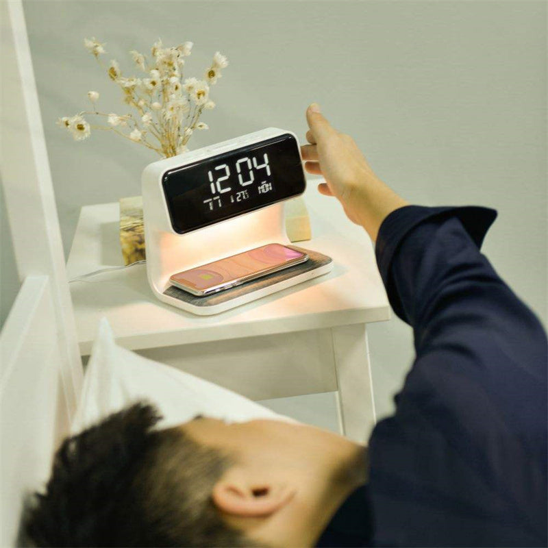 Smart LED Bedside Table Lamp with USB Charger