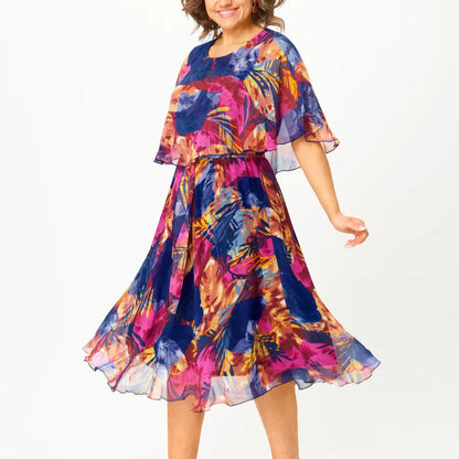 Flowy Chiffon Dress with Belly Support