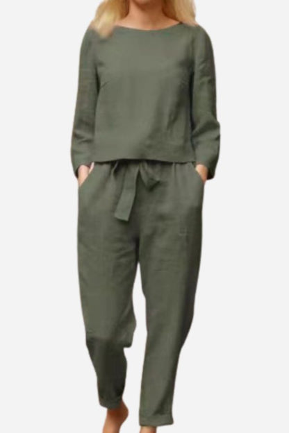Variant image for Bella | Two Piece Set for Women - Linen Co Ord Set-21