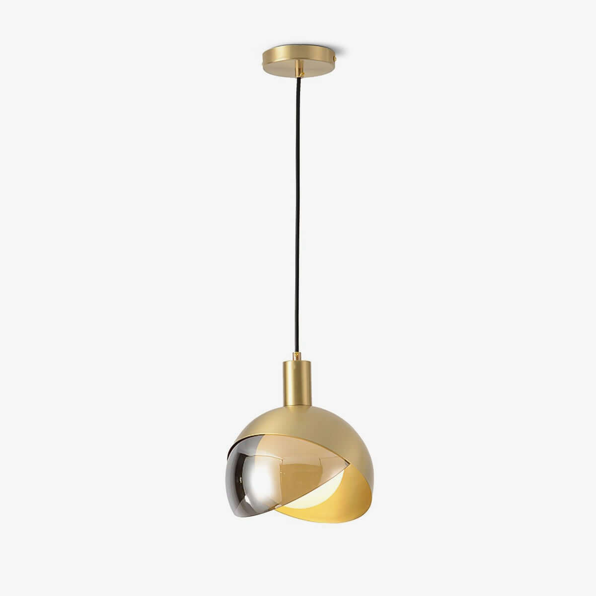 Customizable Chrome Hanging Lamp with Clear Glass Shade