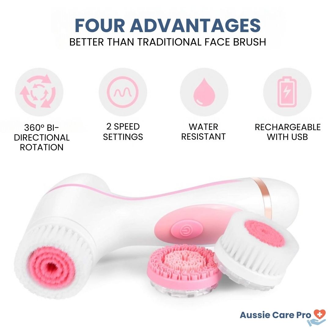 Gentle Exfoliating Face Brush - Daily Pore Cleanser & Toner
