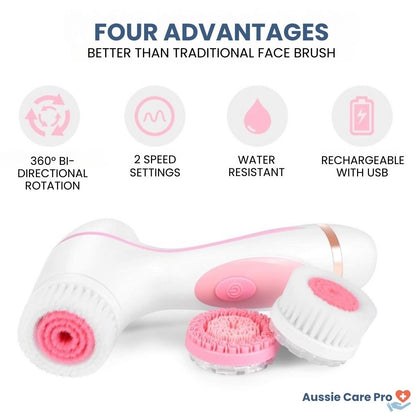 Gentle Exfoliating Face Brush - Daily Pore Cleanser & Toner
