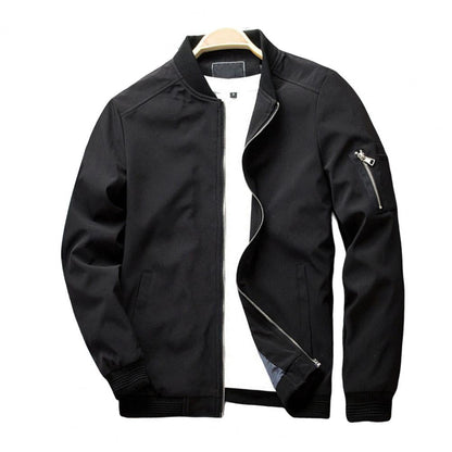 Men's Classic Zip-Up Flight Jacket - Luxivelle