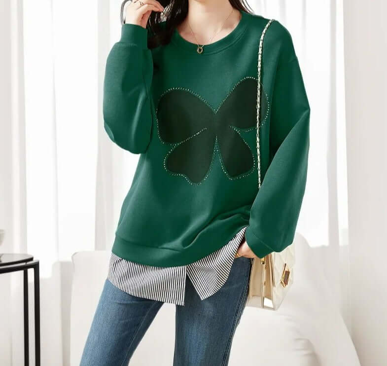Sparkly Crew Neck Women's Sweater