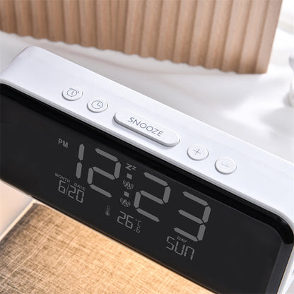 Smart LED Bedside Table Lamp with USB Charger
