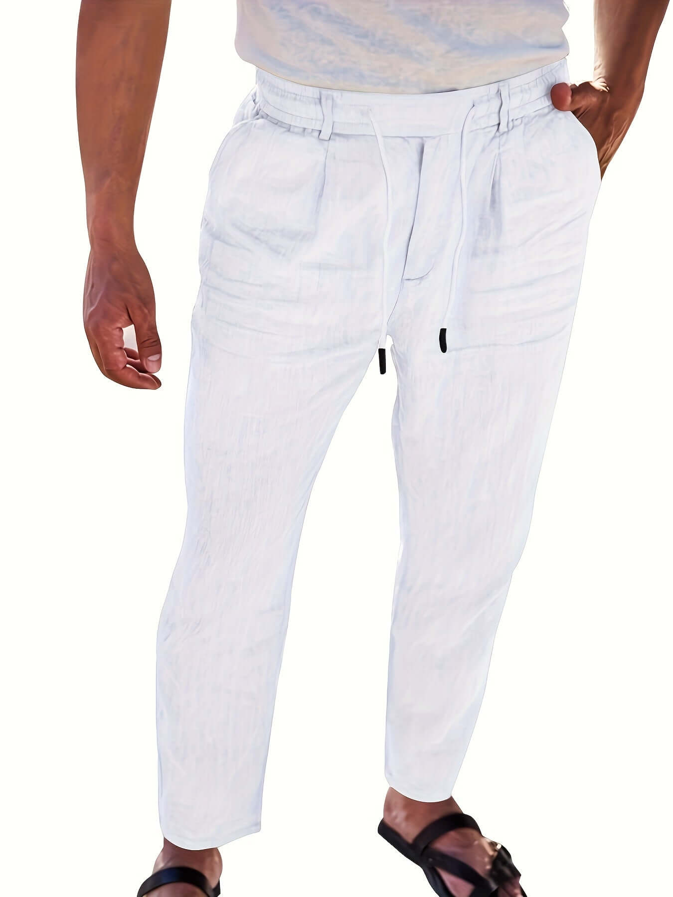 Comfortable Loose Fit Linen Trousers for Men