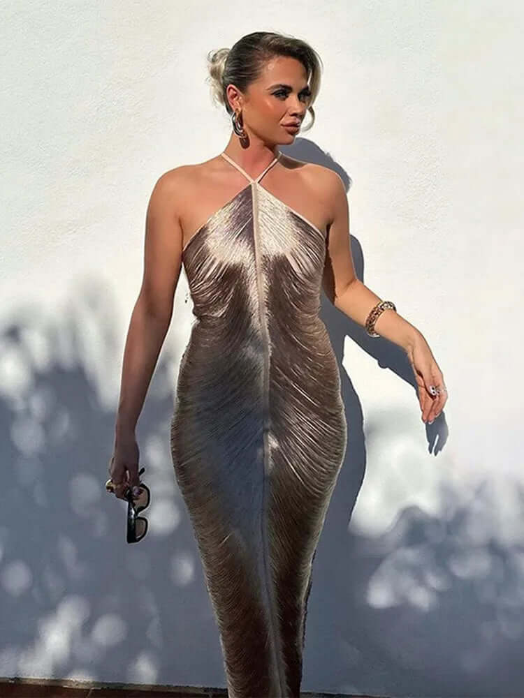 Chic Off The Shoulder Fringe Sundress