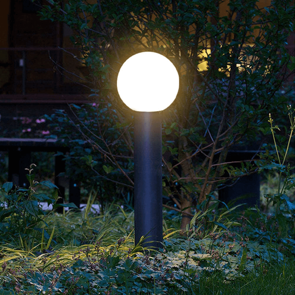 Contemporary Solar Garden Pathway Sphere Light