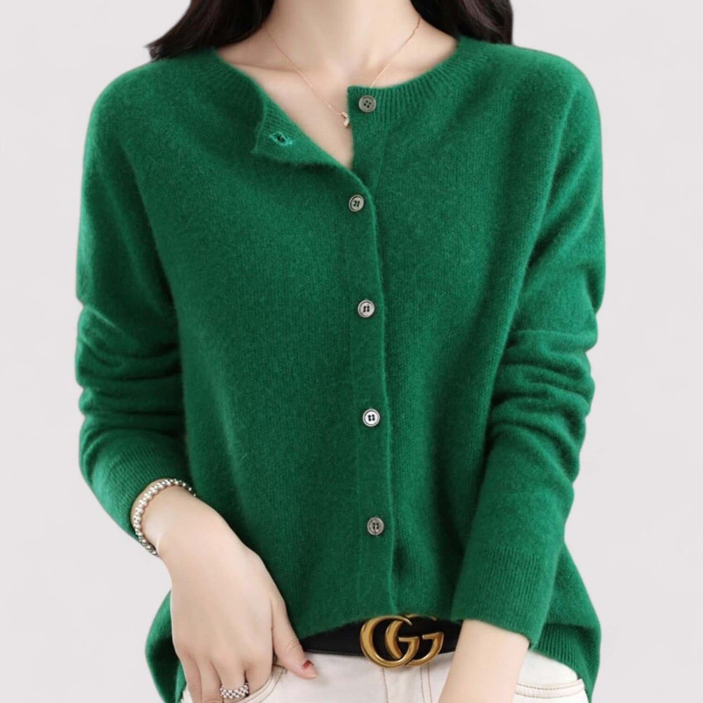 Soft Women's Wool Blend Open Front Cardigan