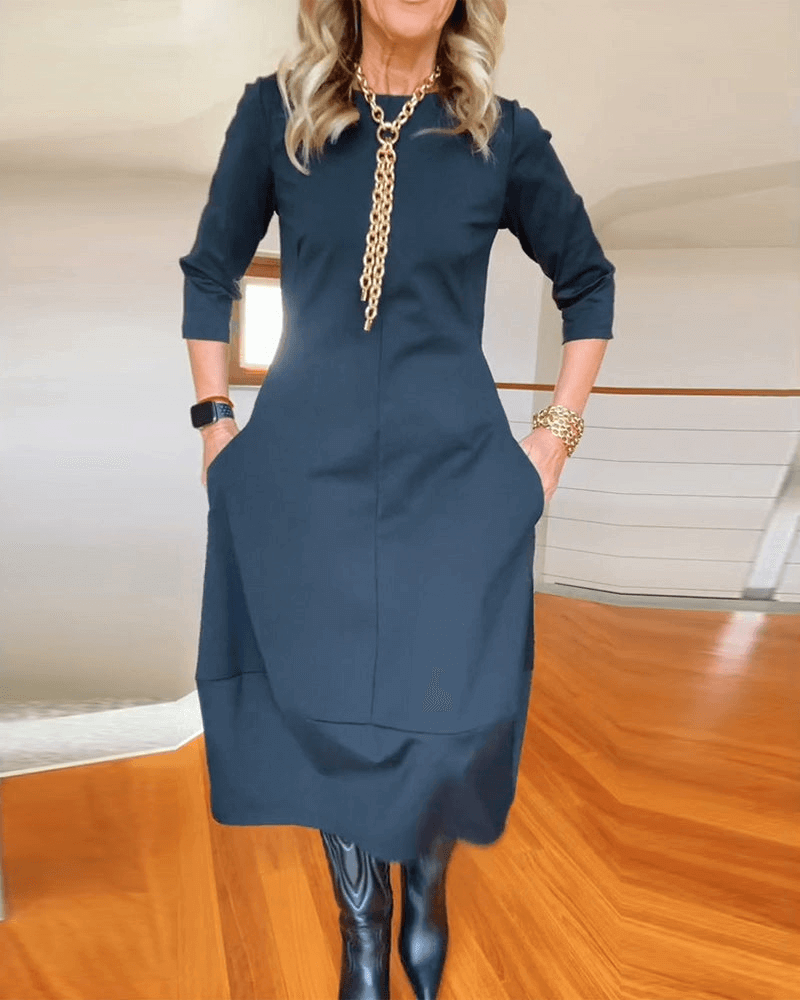 Floral Knee Length Lady Dress