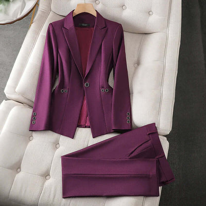 Classic Fit Women's Suit Jacket Pants Set