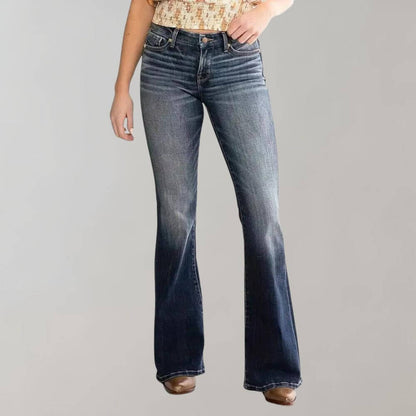 Women's High Waist Skinny Comfort Flare Jeans