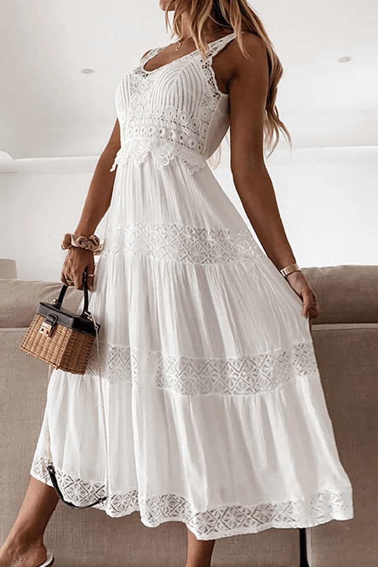 Elegant Deep V Neckline Dress
