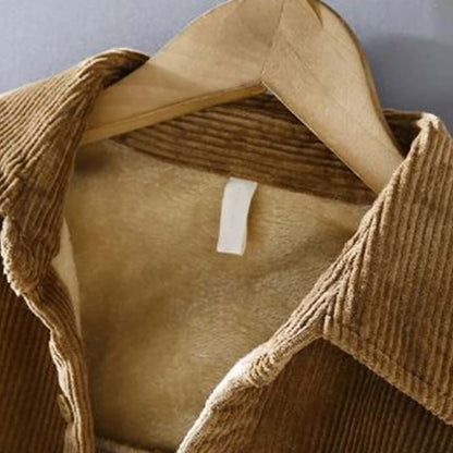 Rugged Corduroy Fleece Lined Mens Jacket
