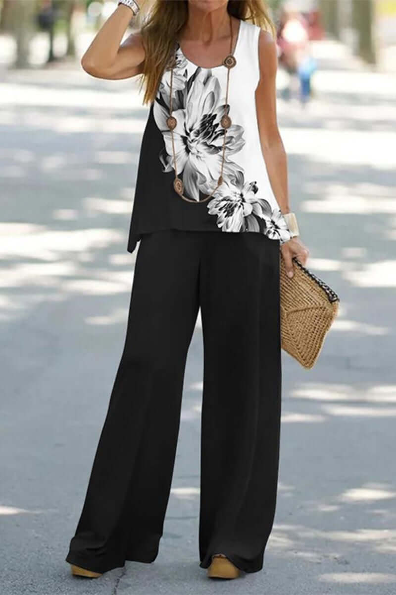 Colorful Patchwork 2 Piece Outfit Set