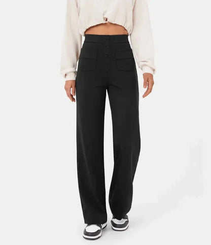 Ladies Comfortable Button Front Pants